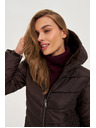Moodo Jakna s prešito kapuco rjava Moodo