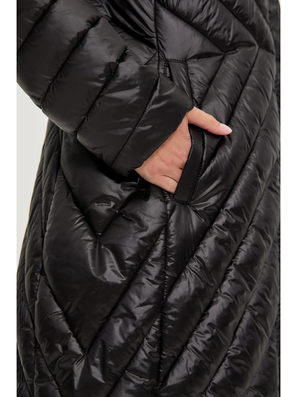 Moodo Dolga črna jakna Moodo