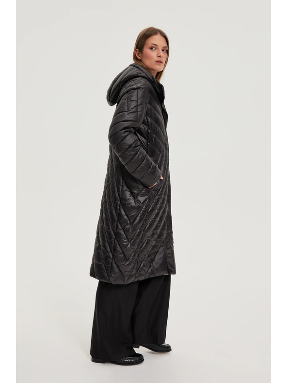 Moodo Dolga črna jakna Moodo