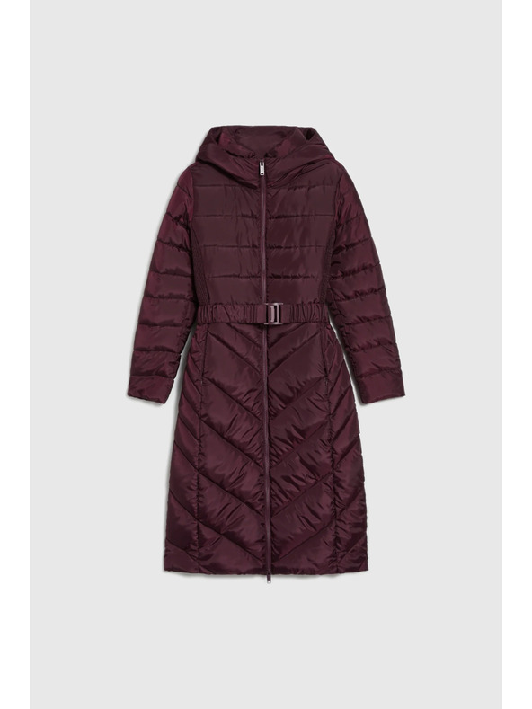 Moodo Jakna z pasom vinsko rdeča Moodo