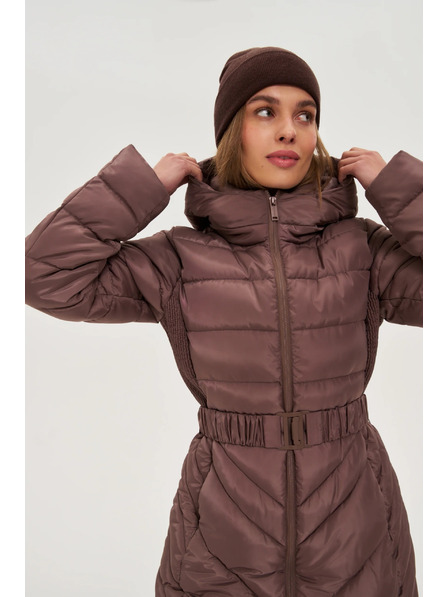 Moodo Jakna z pasom rjava Moodo