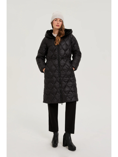 Moodo Črna jakna s kapuco Moodo