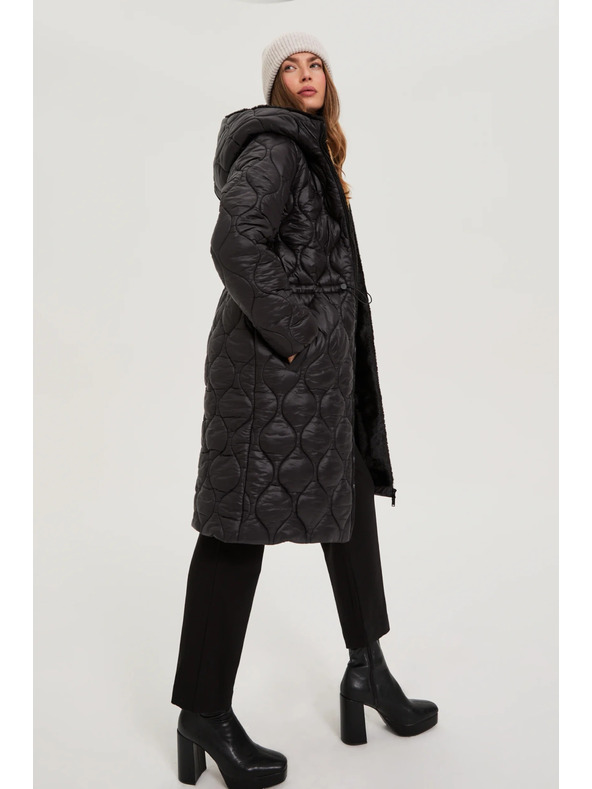 Moodo Črna jakna s kapuco Moodo