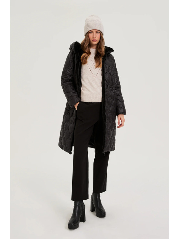 Moodo Črna jakna s kapuco Moodo