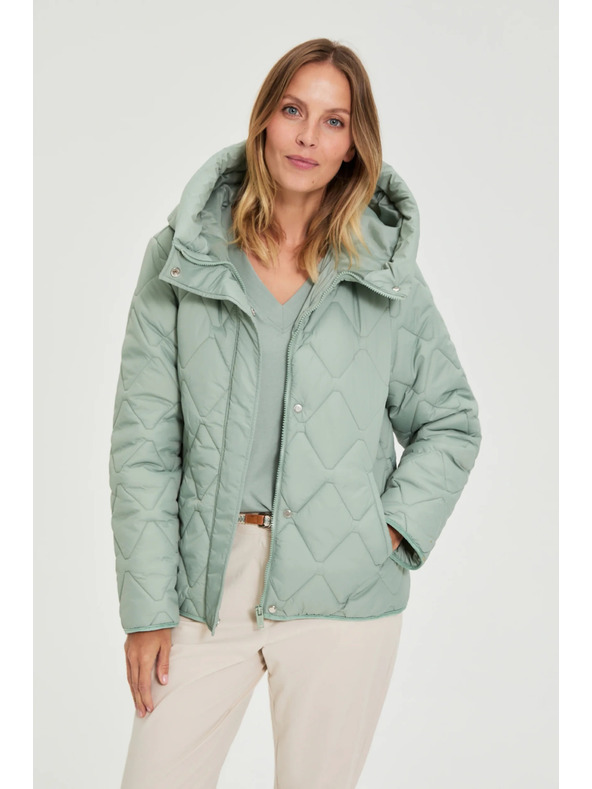 Moodo Prešita jakna s kapuco olivna Moodo