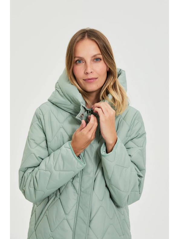 Moodo Prešita jakna s kapuco olivna Moodo