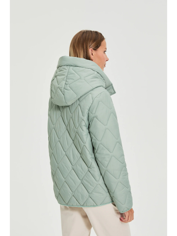 Moodo Prešita jakna s kapuco olivna Moodo