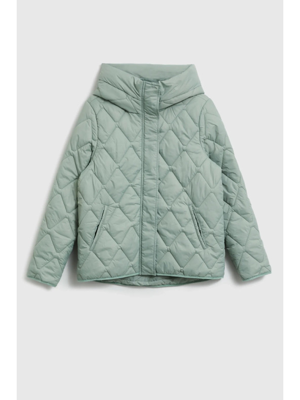 Moodo Prešita jakna s kapuco olivna Moodo