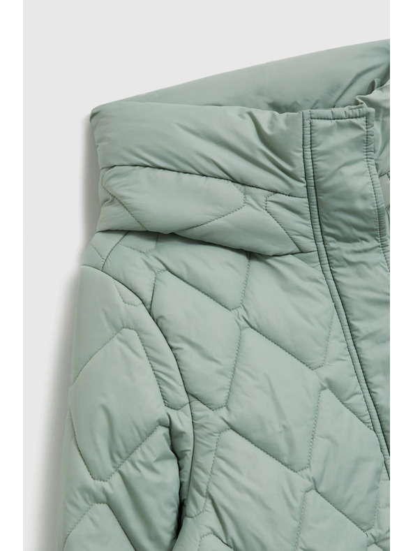 Moodo Prešita jakna s kapuco olivna Moodo