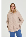 Moodo Prešita jakna s kapuco bež Moodo