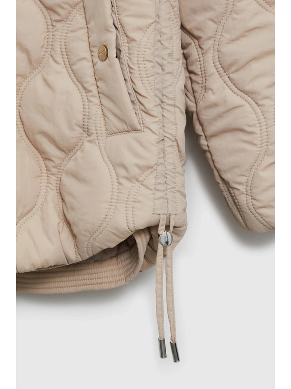 Moodo Prešita jakna s kapuco bež Moodo