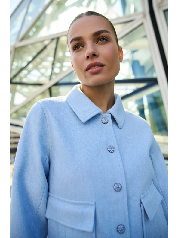 Moodo Kratka svetlo modra jakna Moodo