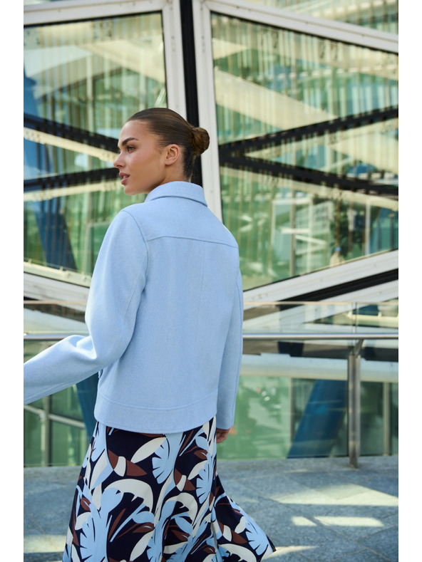 Moodo Kratka svetlo modra jakna Moodo