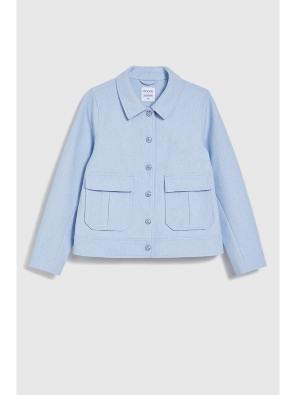 Moodo Kratka svetlo modra jakna Moodo