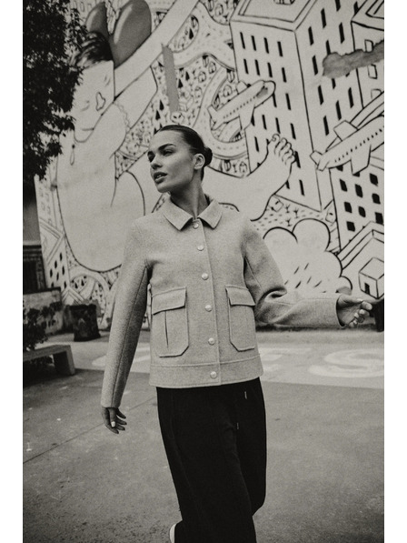 Moodo Kratka siva jakna Moodo