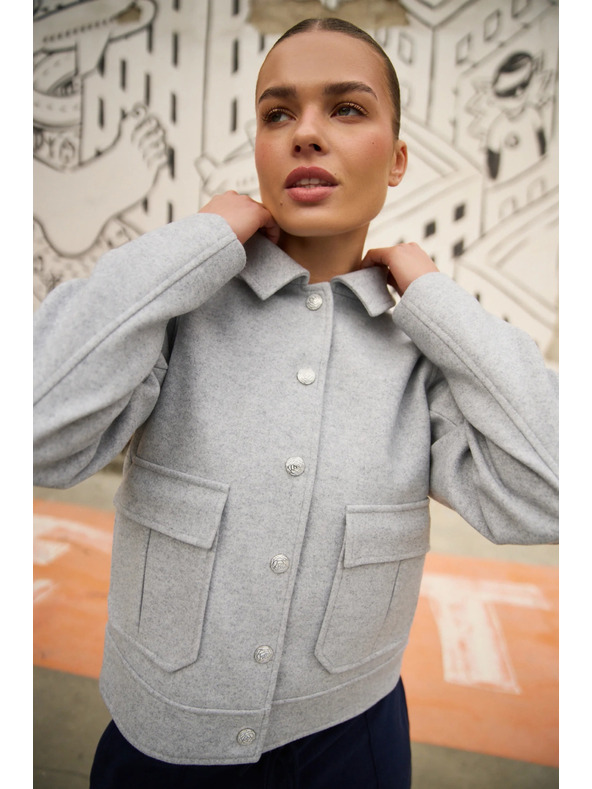 Moodo Kratka siva jakna Moodo