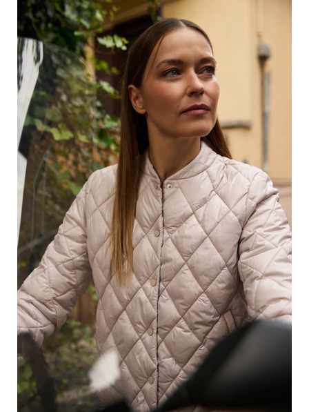 Moodo Obojestransko prešita bež jakna Moodo