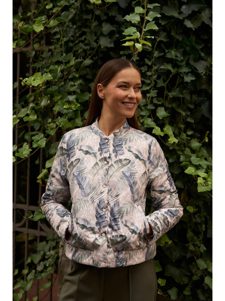 Moodo Obojestransko prešita bež jakna Moodo