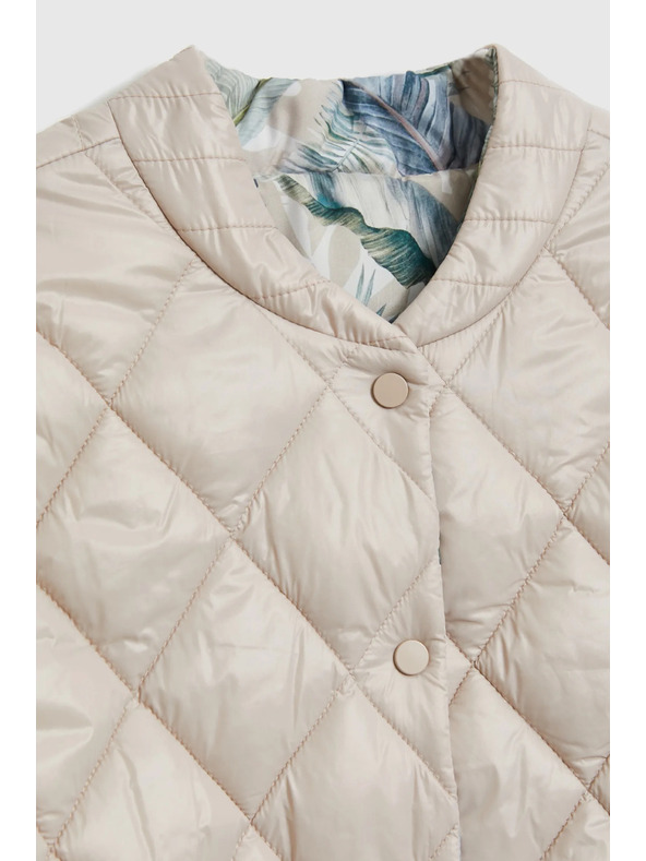 Moodo Obojestransko prešita bež jakna Moodo