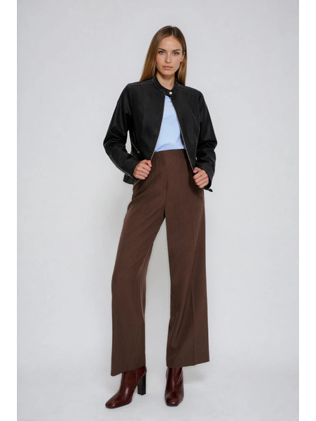 Moodo Črna jakna iz umetnega usnja Moodo