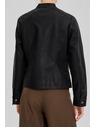 Moodo Črna jakna iz umetnega usnja Moodo