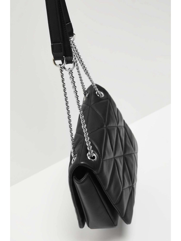 Moodo Prešita torbica z nastavljivo ročajem črne barve Moodo