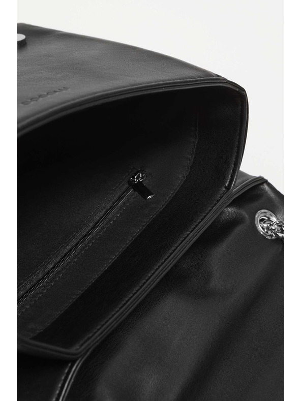 Moodo Prešita torbica z nastavljivo ročajem črne barve Moodo