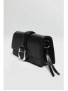 Moodo Črna torbica čez ramo s srebrno sponko Moodo