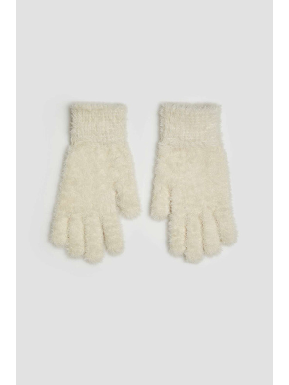 Moodo Krznene rokavice peščene barve Moodo