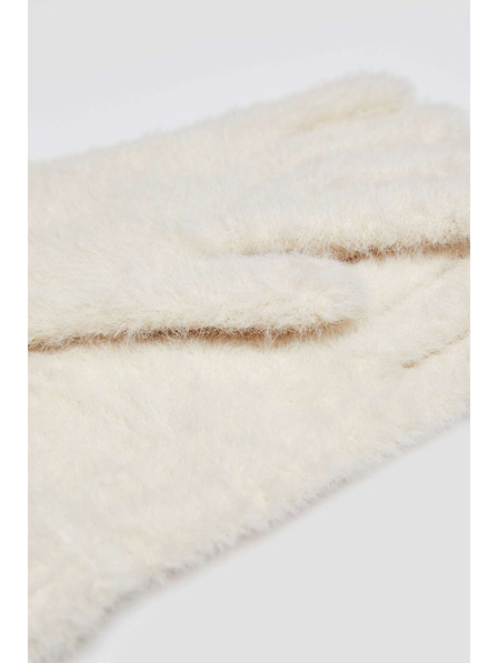 Moodo Krznene rokavice peščene barve Moodo