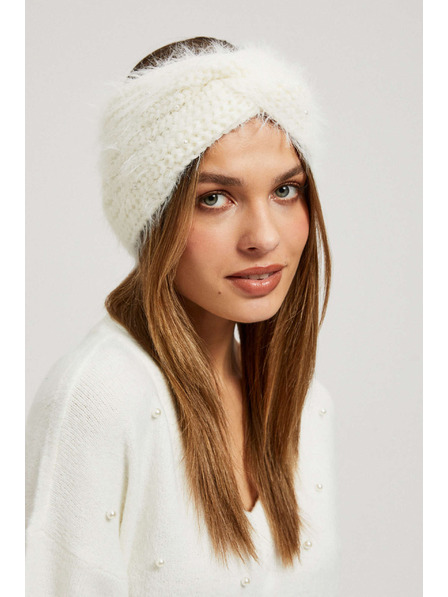 Moodo Topla naglavna trakova biserno bele barve Moodo