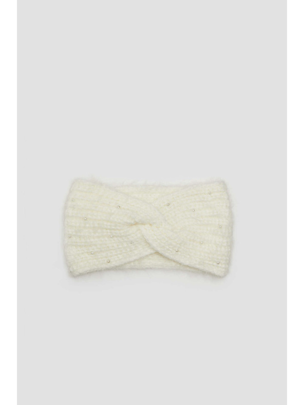 Moodo Topla naglavna trakova biserno bele barve Moodo