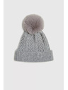 Moodo Kapa s krznenim cofom sive barve Moodo