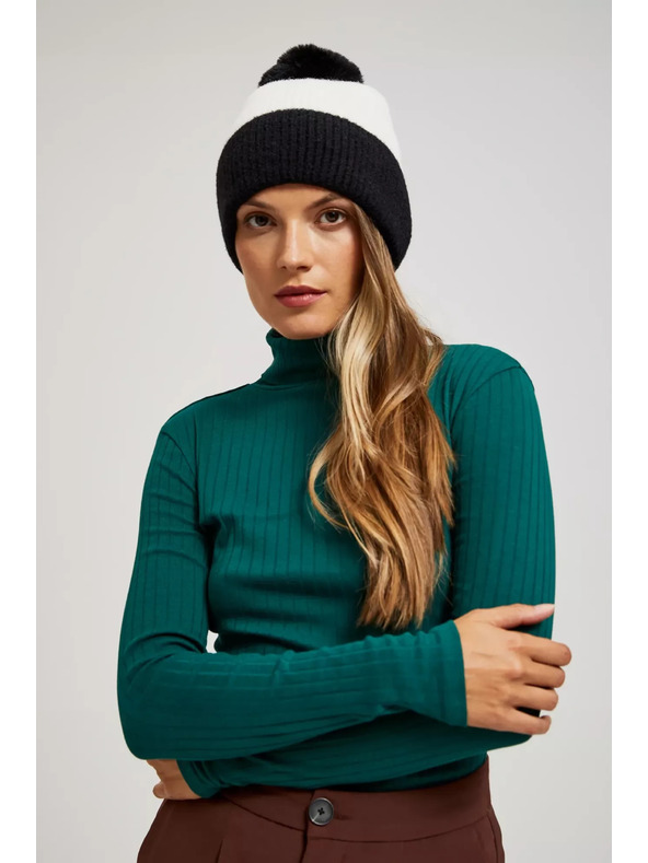 Moodo Kapa s cofom črno-bela Moodo