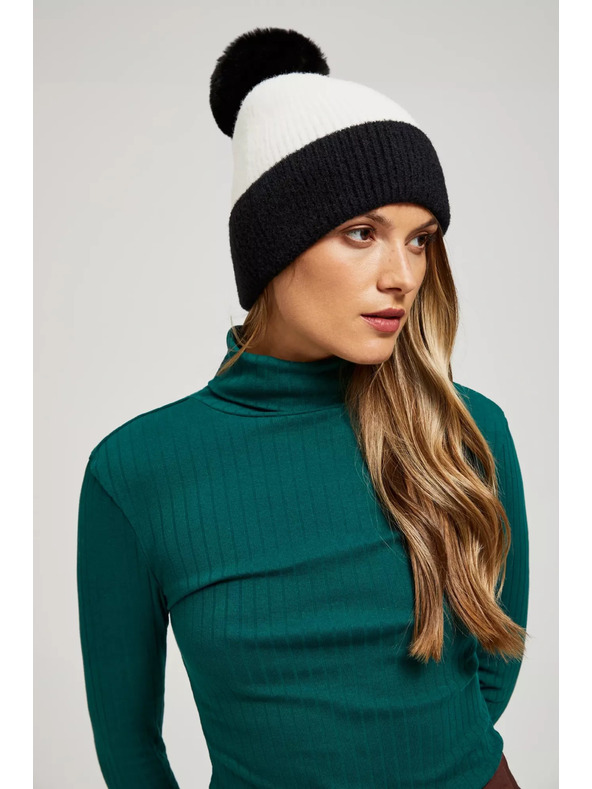 Moodo Kapa s cofom črno-bela Moodo