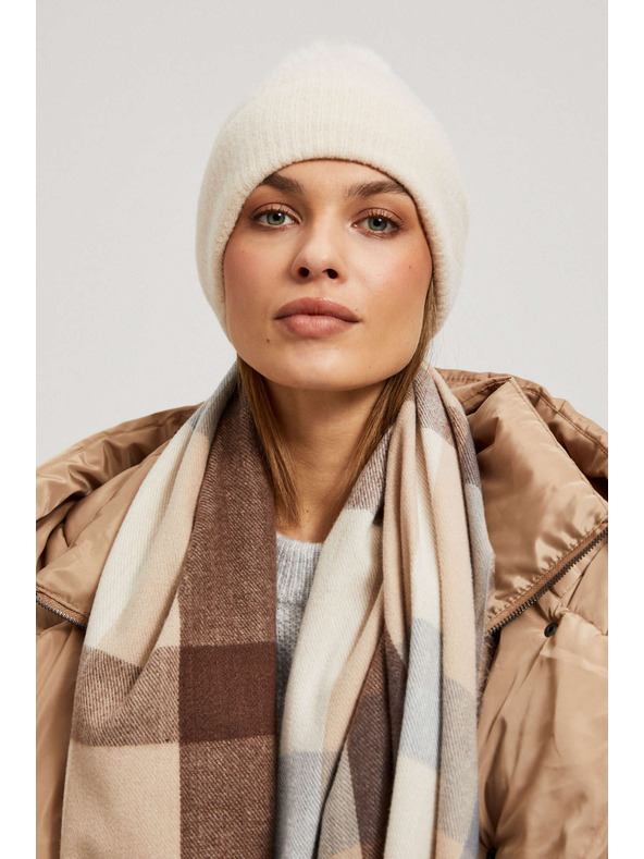 Moodo Kapa s cofom pudrasto rožnate barve Moodo