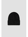 Moodo Pletena črna kapa Moodo