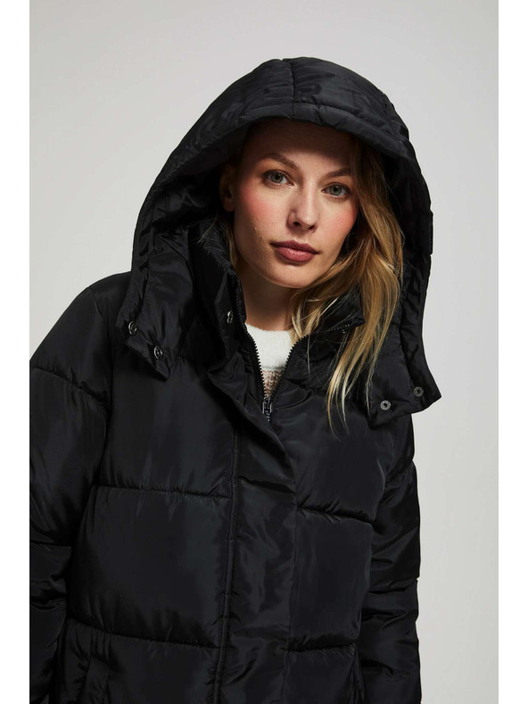 Moodo Prešita jakna s kapuco črna Moodo