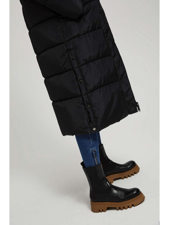 Moodo Prešita jakna s kapuco črna Moodo