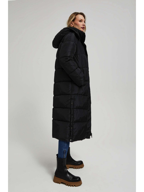 Moodo Prešita jakna s kapuco črna Moodo