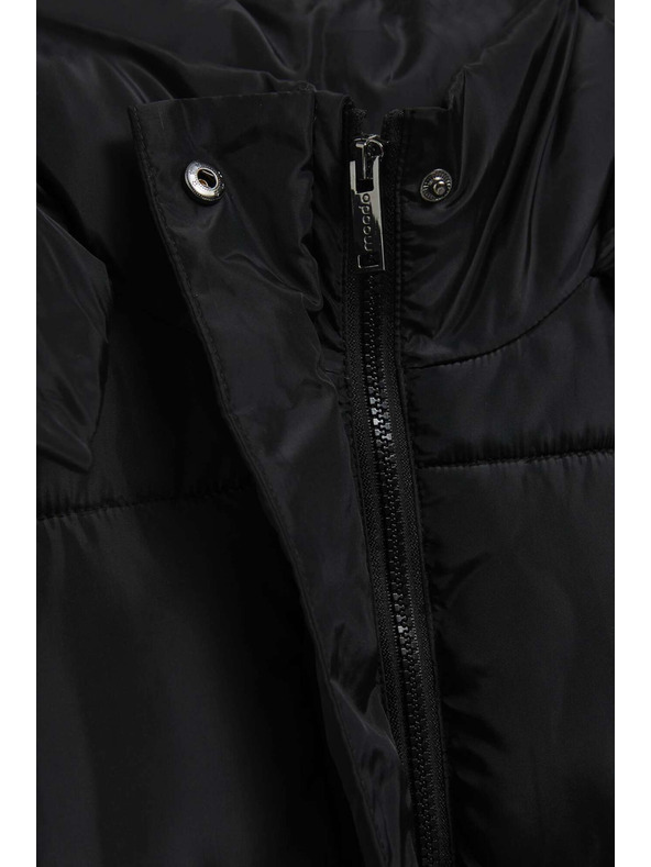 Moodo Prešita jakna s kapuco črna Moodo