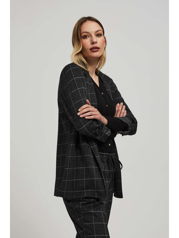 Moodo Suknjič s karo vzorcem in zavihani rokavi Moodo