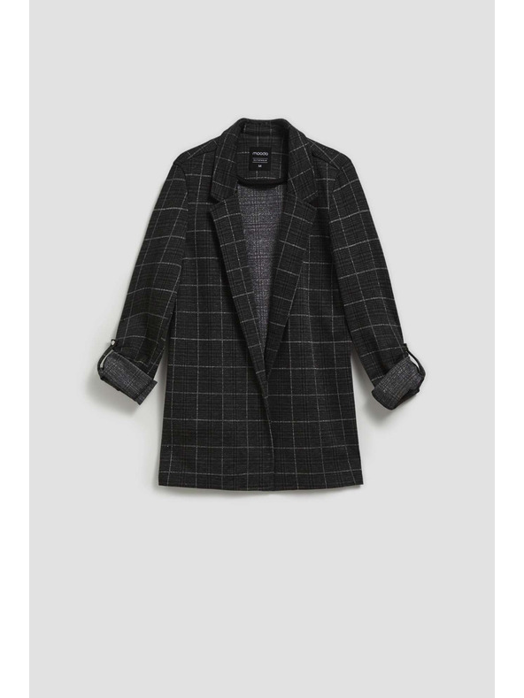 Moodo Suknjič s karo vzorcem in zavihani rokavi Moodo