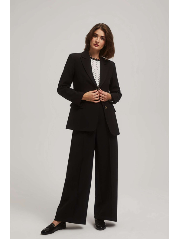 Moodo Enostranski blazer črn Moodo