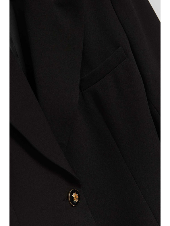 Moodo Enostranski blazer črn Moodo