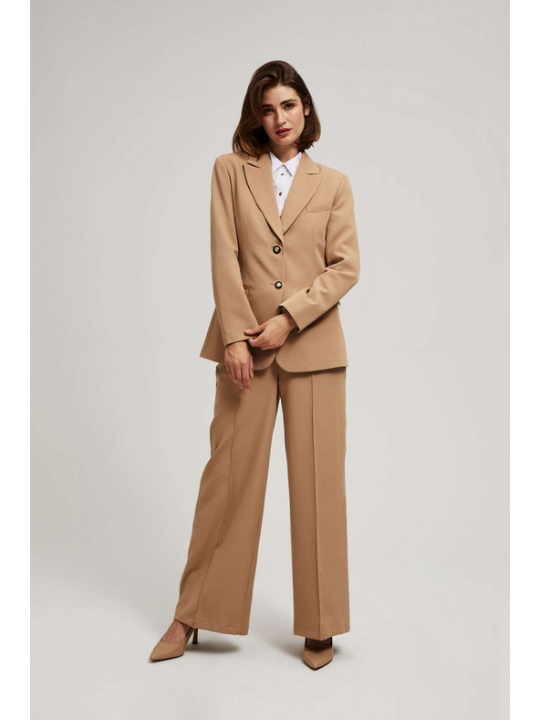 Moodo Enostranski blazer temno bež barve Moodo