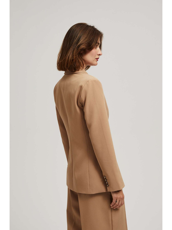 Moodo Enostranski blazer temno bež barve Moodo