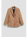 Moodo Enostranski blazer temno bež barve Moodo