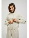 Moodo Bež bombažna jakna z žepi Moodo