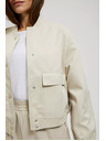Moodo Bež bombažna jakna z žepi Moodo